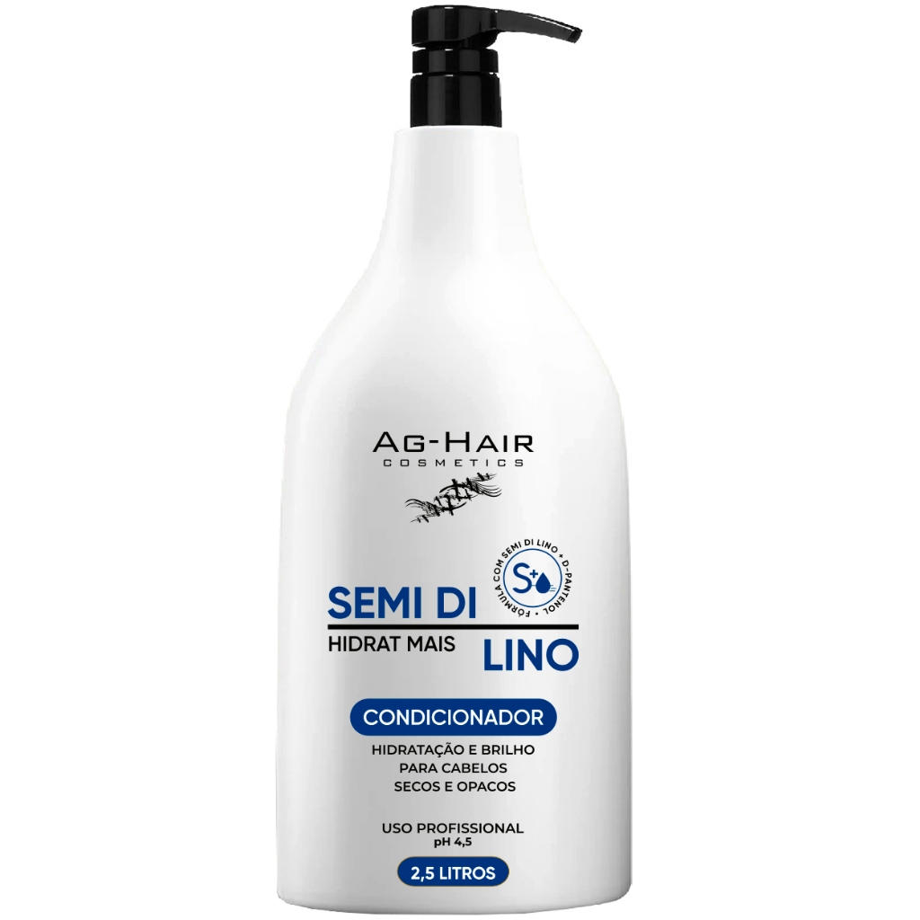 Condicionador AG Hair Semi di Lino 2,5L | Hidratação Profunda, Brilho Intenso e Maciez Profissional
