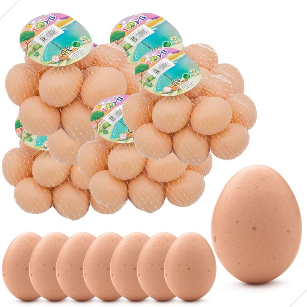 Kit Brinquedo Ovo Falso Pegadinha Caipiras Plástico Galinheiro Para Induzir Indez 6/12/24/36/48/60 em Oferta na Shopee