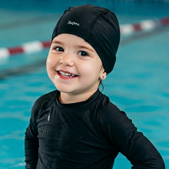 Touca Infantil Natação Tamanho Unico Modelo Juvenil Proteçao Solar Moda Praia Liso Alta Elasticidade