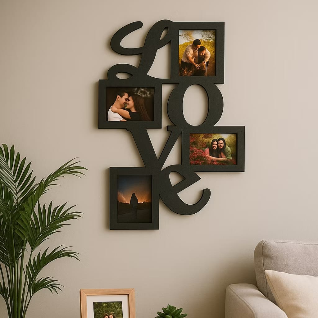 Quadro Porta Retrato Foto Love Amor Casal Familia Foto 10x15 MDF