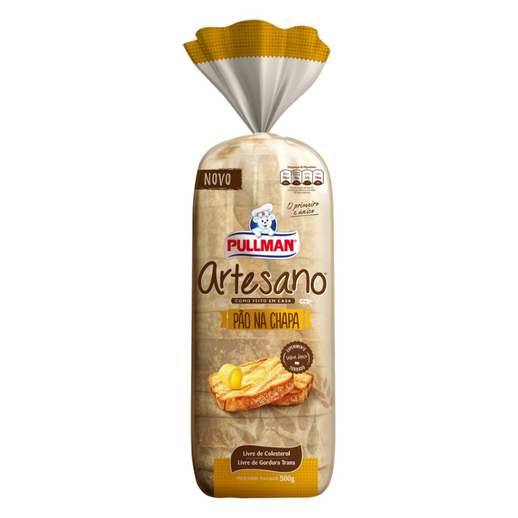 Pão De Forma Artesano Pullman Pão Na Chapa 500g
