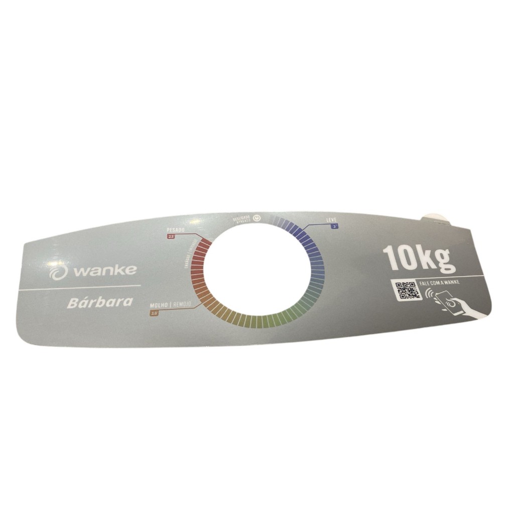 Etiqueta Adesiva Painel Lavadora Wanke Bárbara 10kg Timer 23 Min – Alta Qualidade