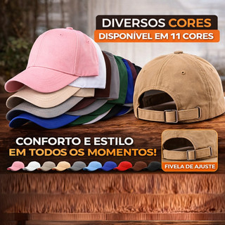 Boné de Baisebol Retrô Snapback Liso Unissex Algodão Estilo Coreano Casual Esportivo Verão Kpop