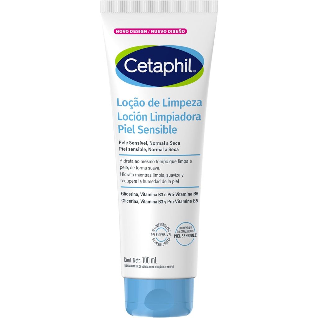 Loção de Limpeza Facial Cetaphil Pele Sensível, Normal a Seca 100ml