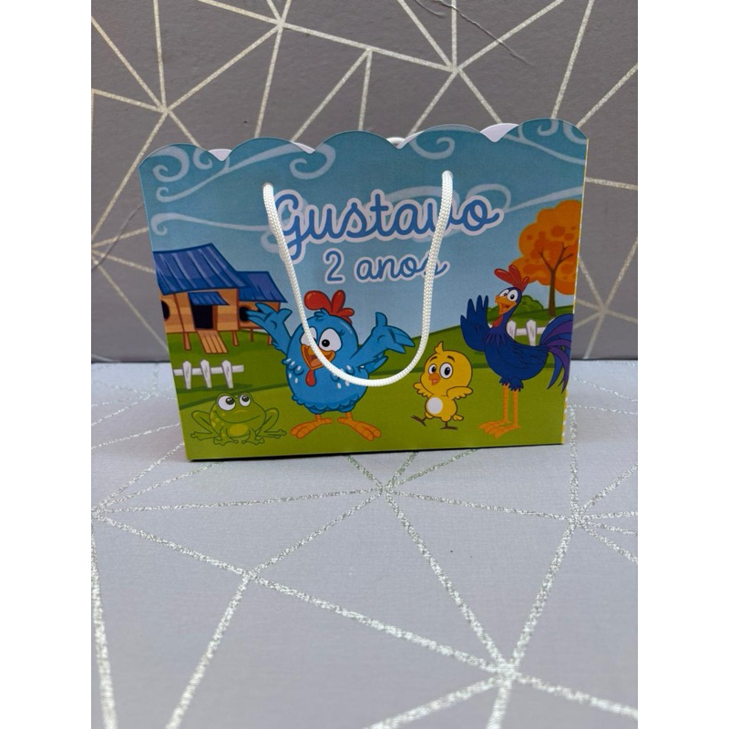 SACOLINHA Galinha Pintadinha Personalizado | Sacolinha | Lembrancinha aniversário PEGUE E MONTE