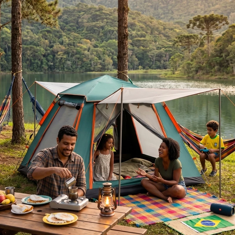 Barraca de Camping Automática Portátil Grande Impermeável — foto 7