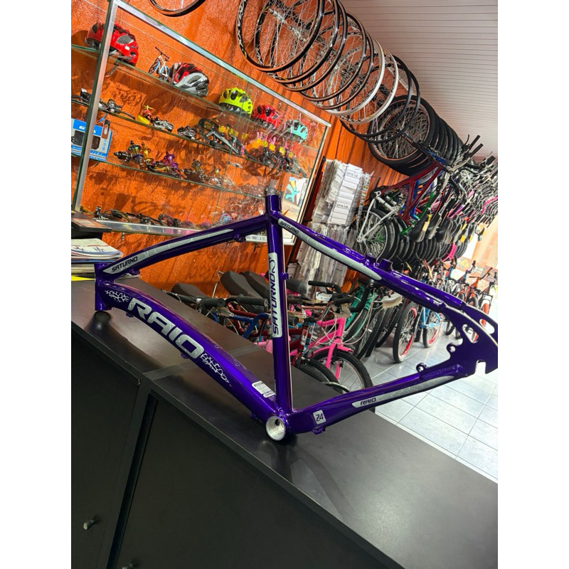 Quadro Aro 26 Raio Saturno Alumínio 6061 Violeta