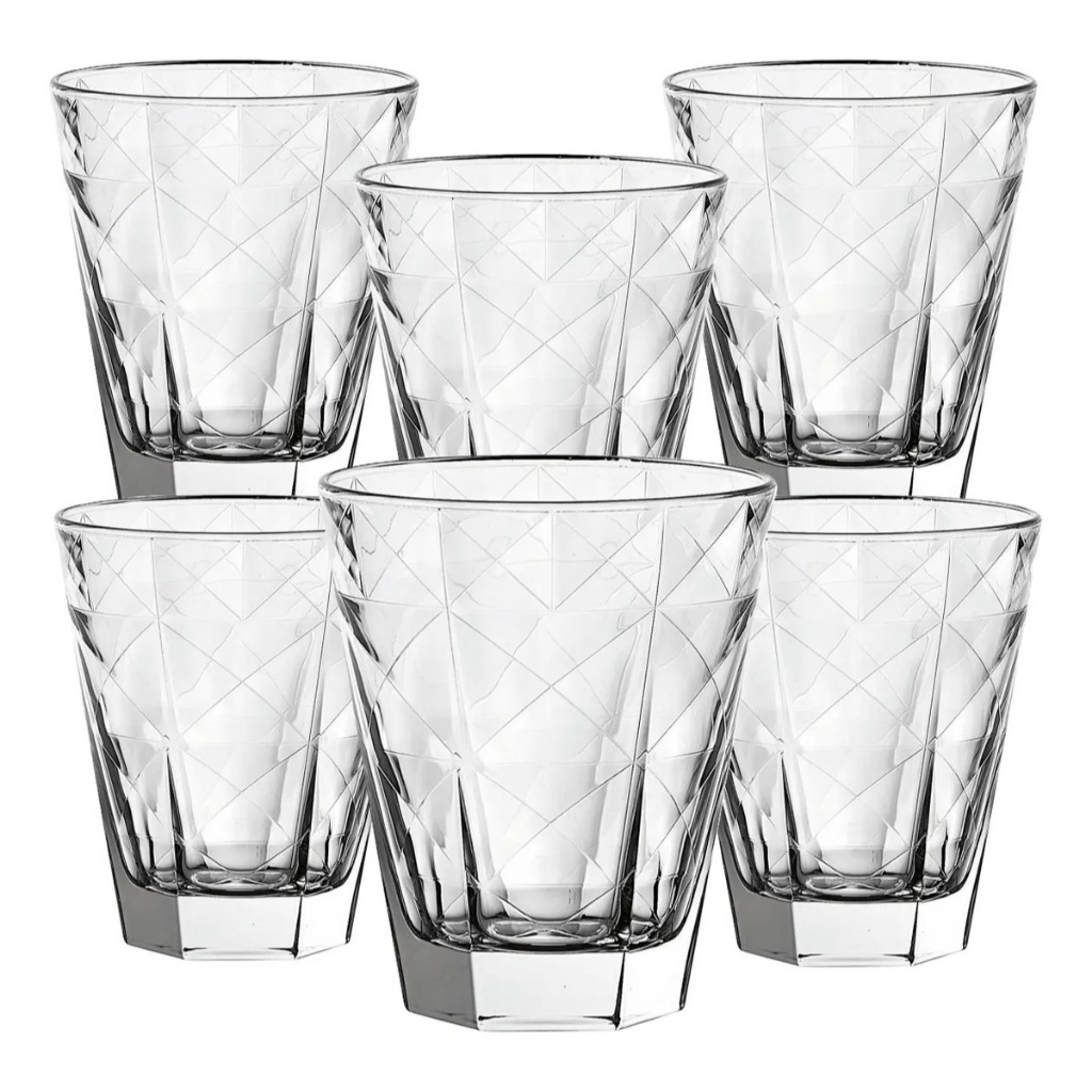 Jogo 6 Copos Dumiat Porto Fino 330ml Qualidade Sofisticação Coquetel 330ml