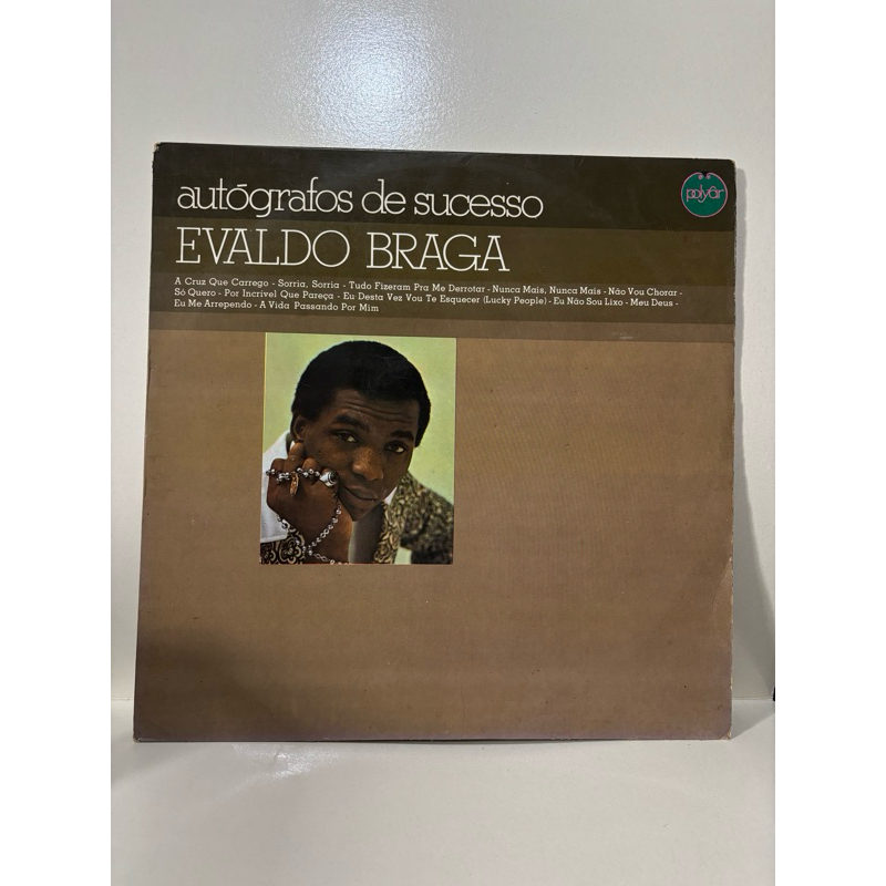 Lp Evaldo Braga - Autógrafos de Sucesso - 1974. Testado e funcionando