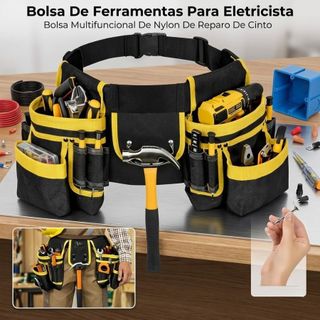 Bolsa De Ferramentas Para Eletricista, Bolsa Multifuncional De Nylon De Reparo De Cinto
