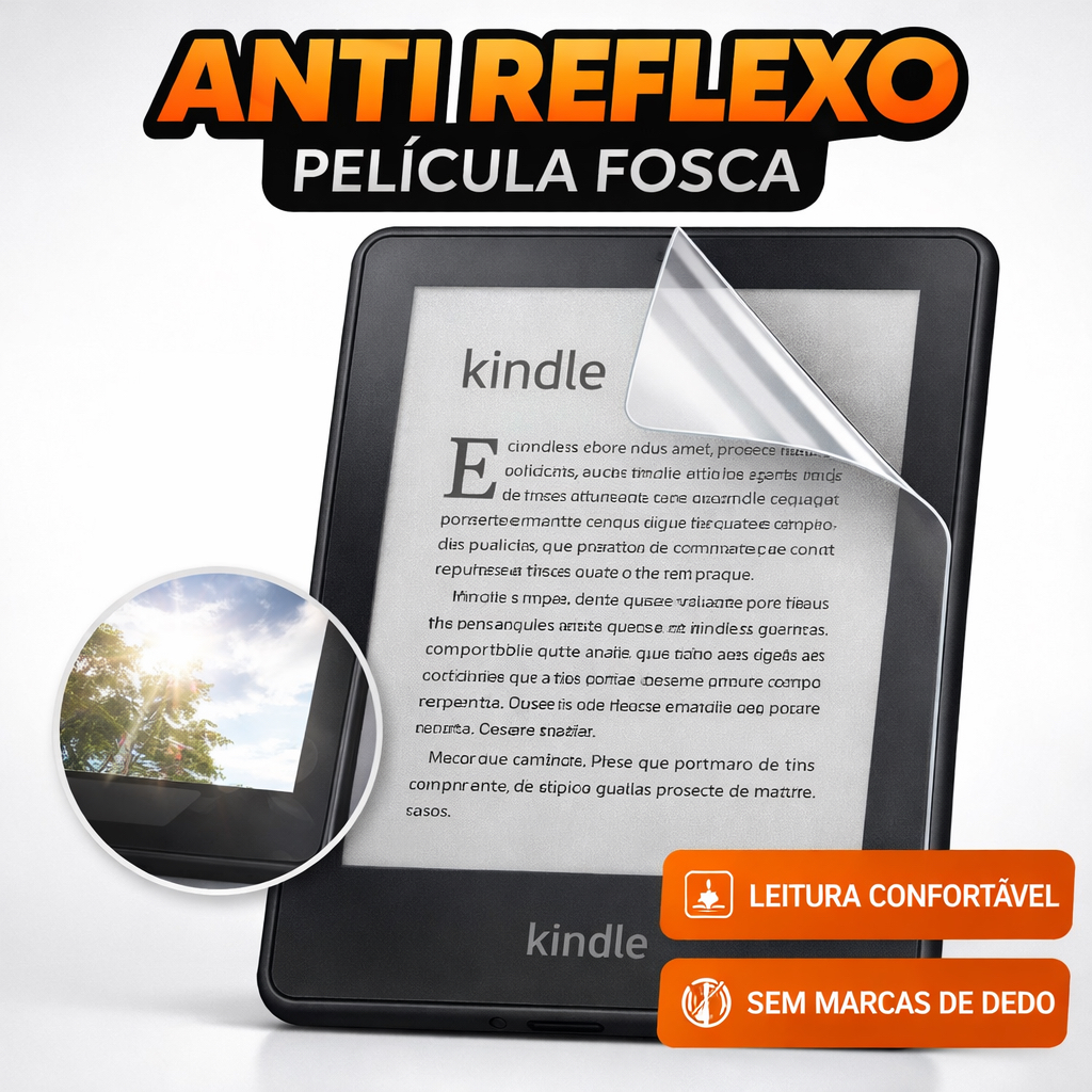 Película Fosca Kindle 11ª Geração 2022 2024 Anti Reflexo Gel Proteção Tela Anti Risco C2V2L3 RS23CV em Oferta na Shopee