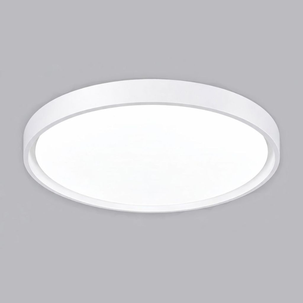 Luminária Led Sobrepor Lustre Plafon Moderno Redondo 48w Branco Tipo Montana 51cm Bivolt Com 3 Temperaturas