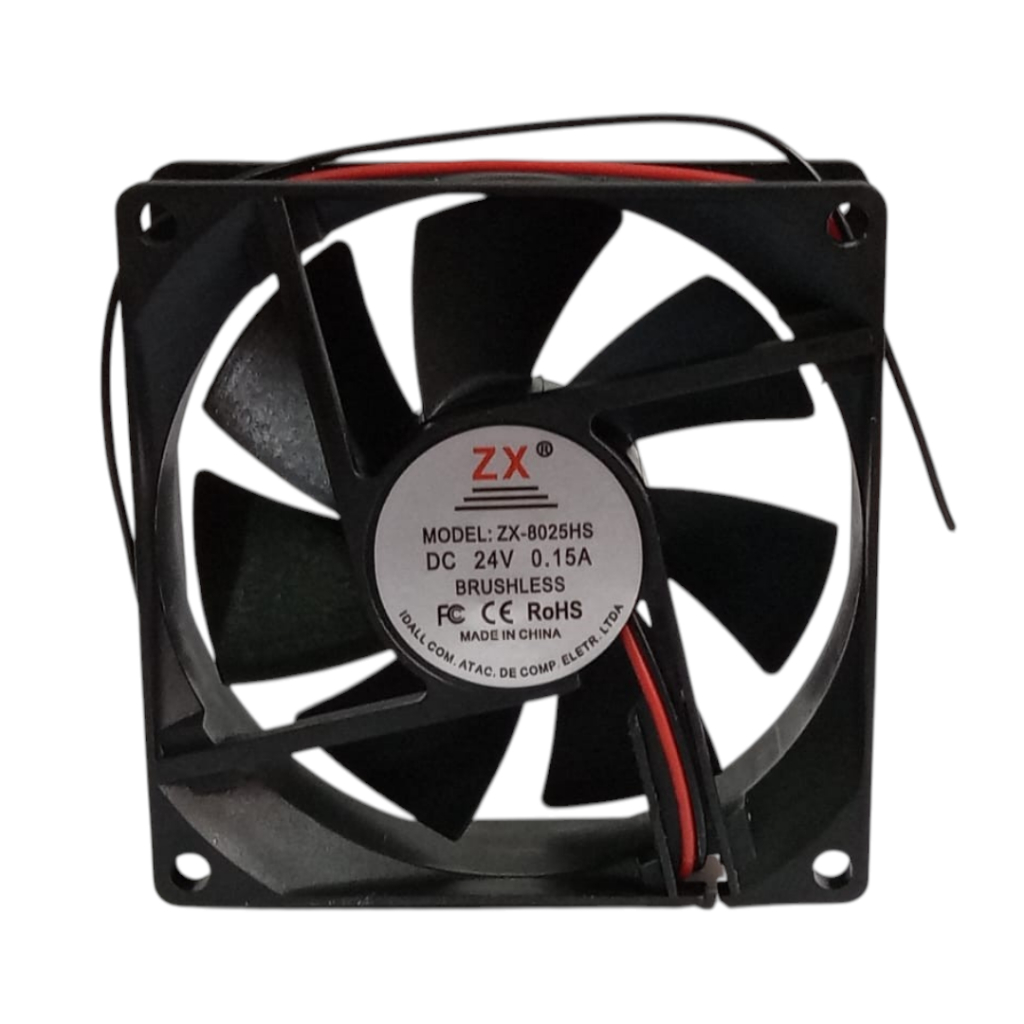 Micro Ventilador Cooler Ventoinha 80x80x25mm 24v