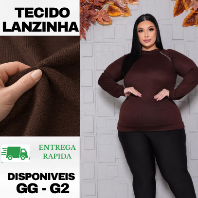 MOLETOM BLUSA DE FRIO PLUS SIZE FEMENINO GOLA CARECA ACADEMIA BASICO CASUAL SUETER INVERNO em Oferta na Shopee