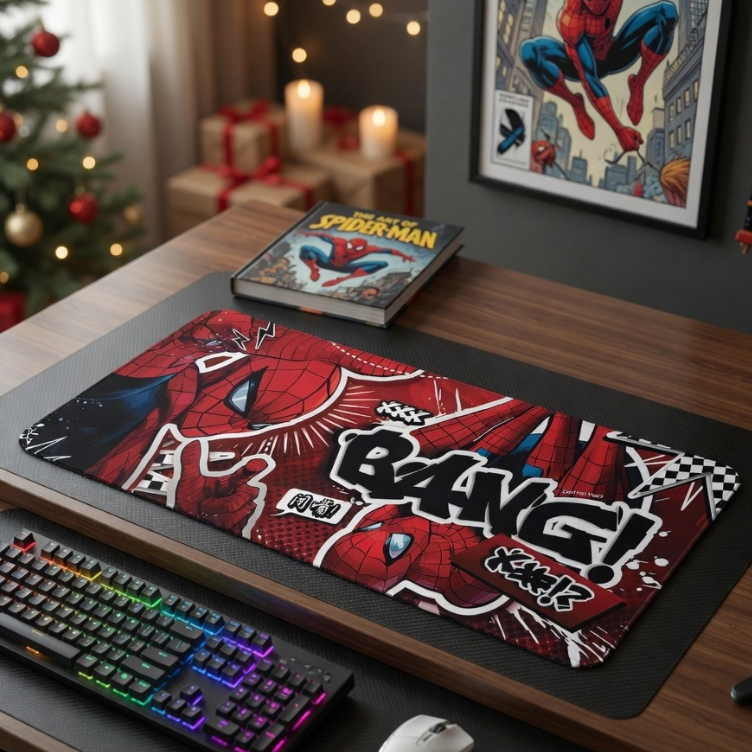 MousePad Speed Gamer Bordas Costuradas Sem Relevos Sublimado Spider Man Vários Tamanhos Oferta