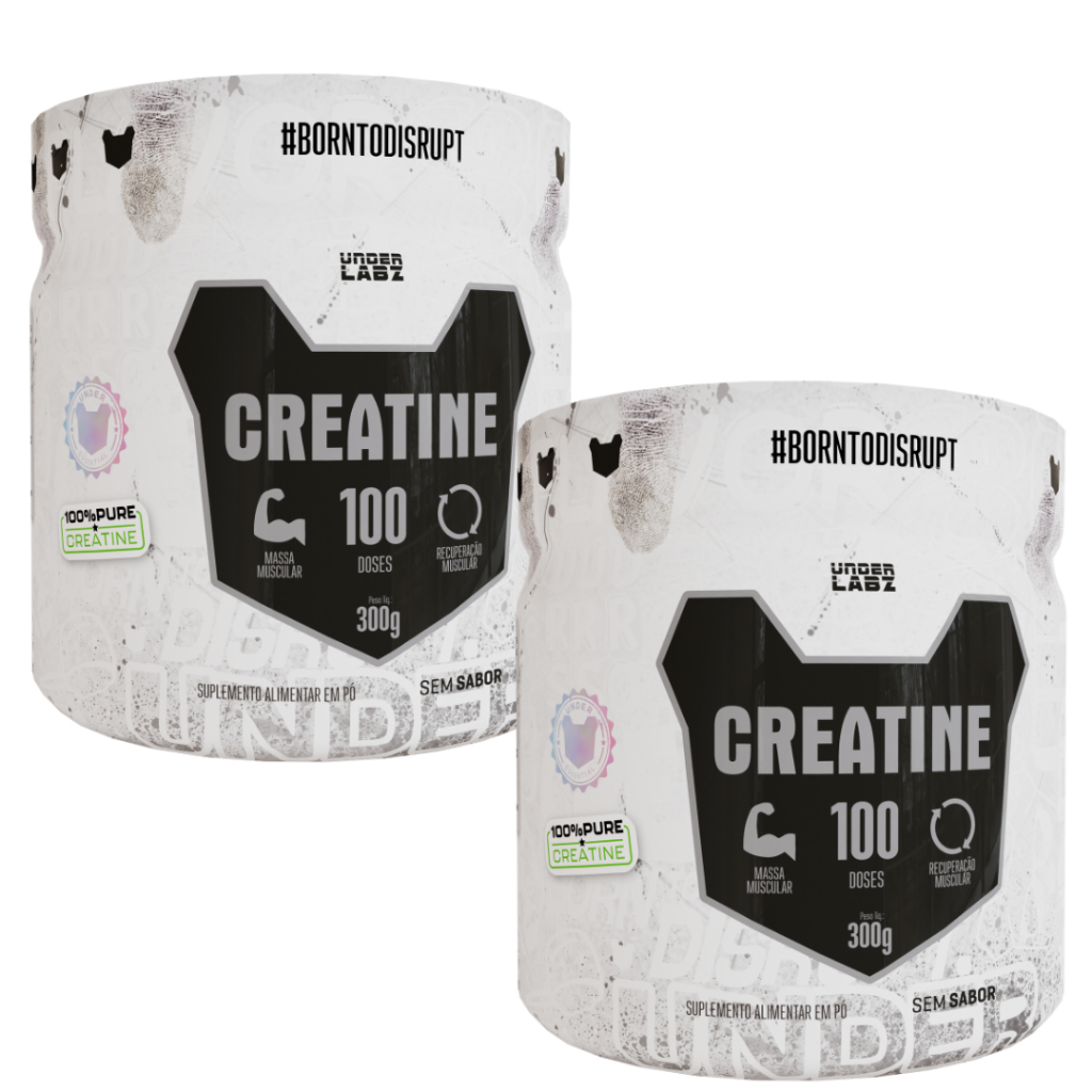 KIT COM 2 OU 3 CREATINA 100% PURE BORNTODISRUPT 300G - UNDER LABZ