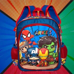 Mochila Escolar Infantil Vingadores Avengers Costas Tam G Meninos