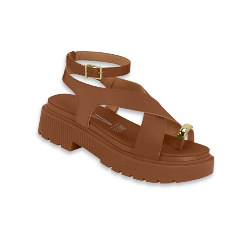 Sandália Vizzano Feminina Flatform com Solado Tratorado Antiderrapante Moderna Verão Sandalia Plataforma Confortavel
