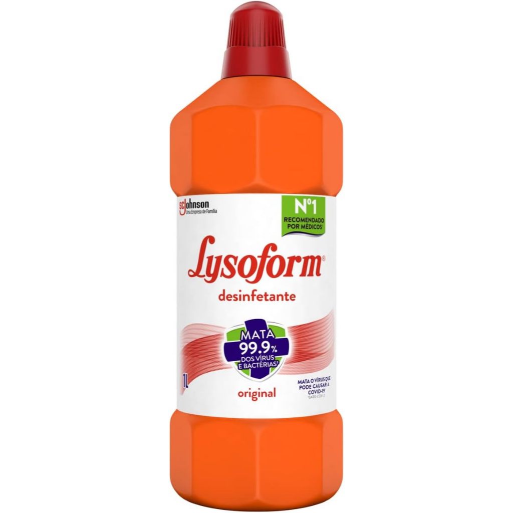 Lysoform Original, Desinfetante Líquido, Limpeza Pesada e Eficiente,1L
