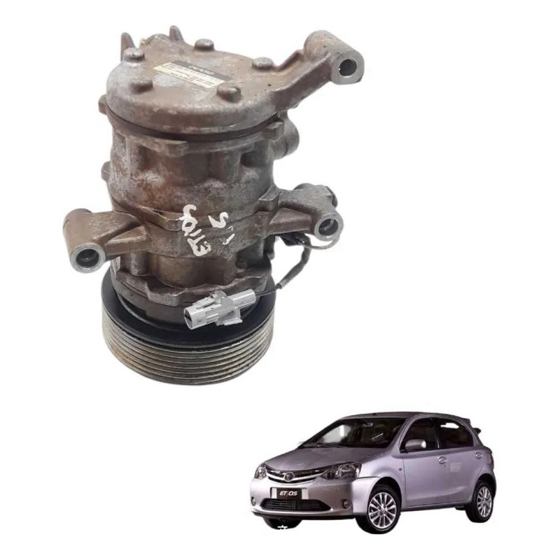 COMPRESSOR DE AR CONDICIONADO Toyota Etios 1.5 2013 – ORIGINAL (USADO)