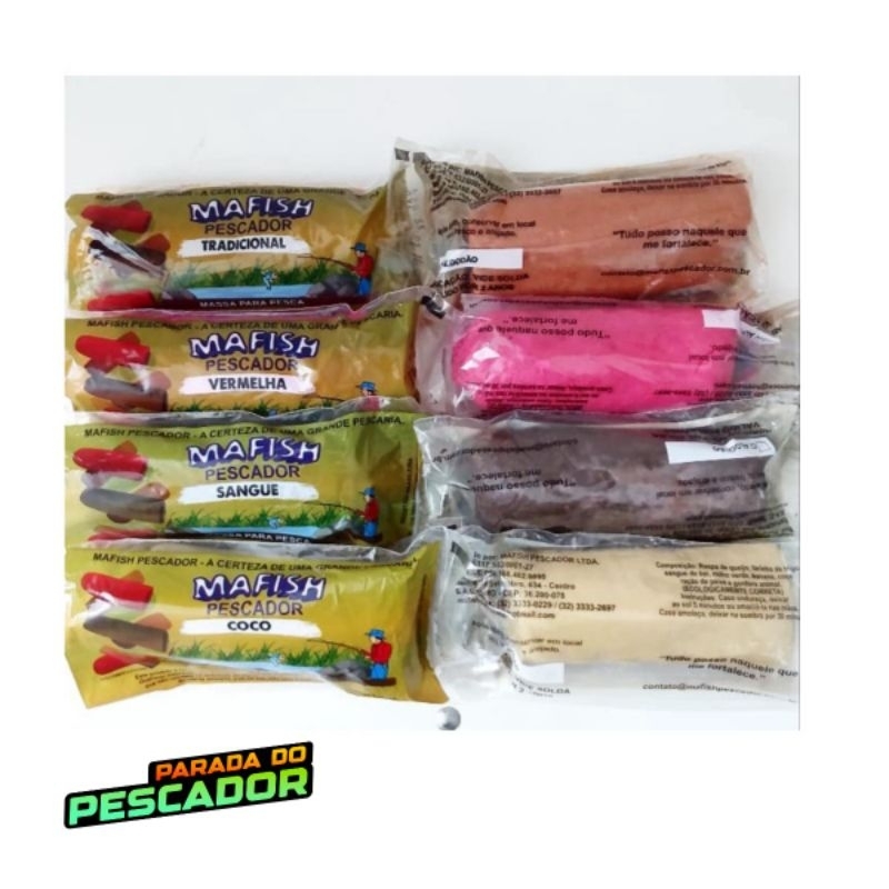 Massa Mafish 200g Isca Pronta Pesca Tambaqui Tilápia Pacu Massa forte Atrativa