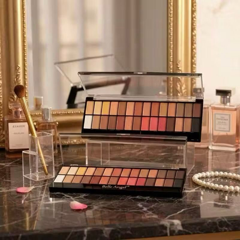 Paleta de Sombras Matte Belle Angel 28 Cores matte e nude com pincel