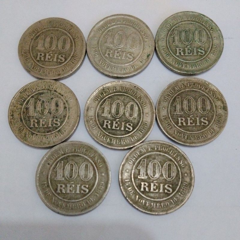 Set de 100 reis 1889 á 1899