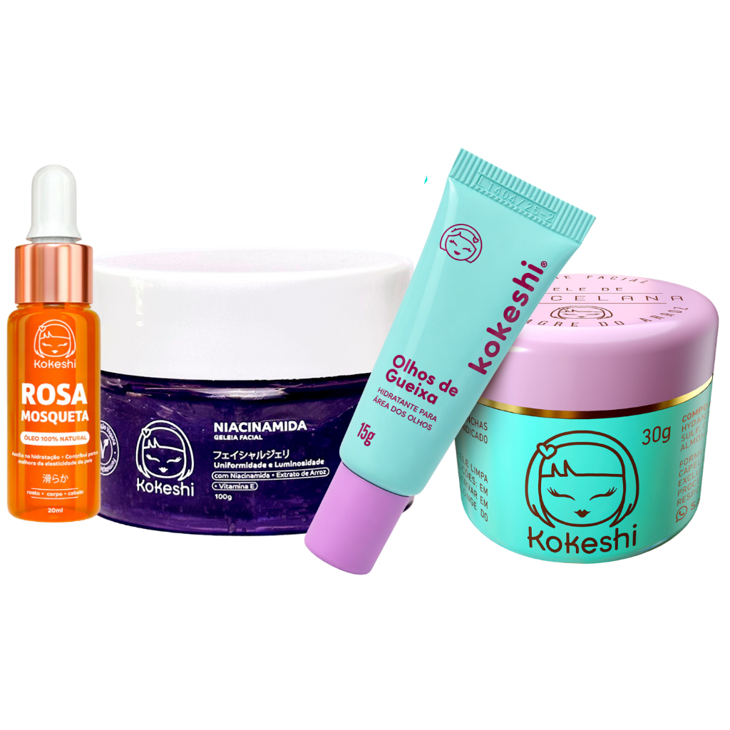 Imagem Kit Skin Care Renovadores Rosa Mosqueta Niacinamida Kokeshi