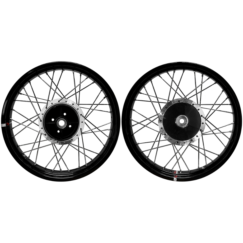 Par Roda Aro Calha Jante Folha  Viper Alumínio Preto Ybr Factor Tambor ou Disco Diamantado Raio 4mm Ou Inox