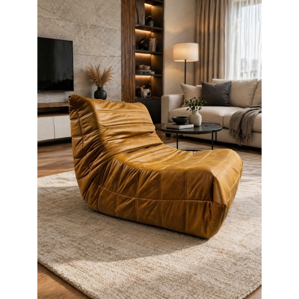 Poltrona Estilo Togo em Bouclé Design Atemporal Sala E Quarto
