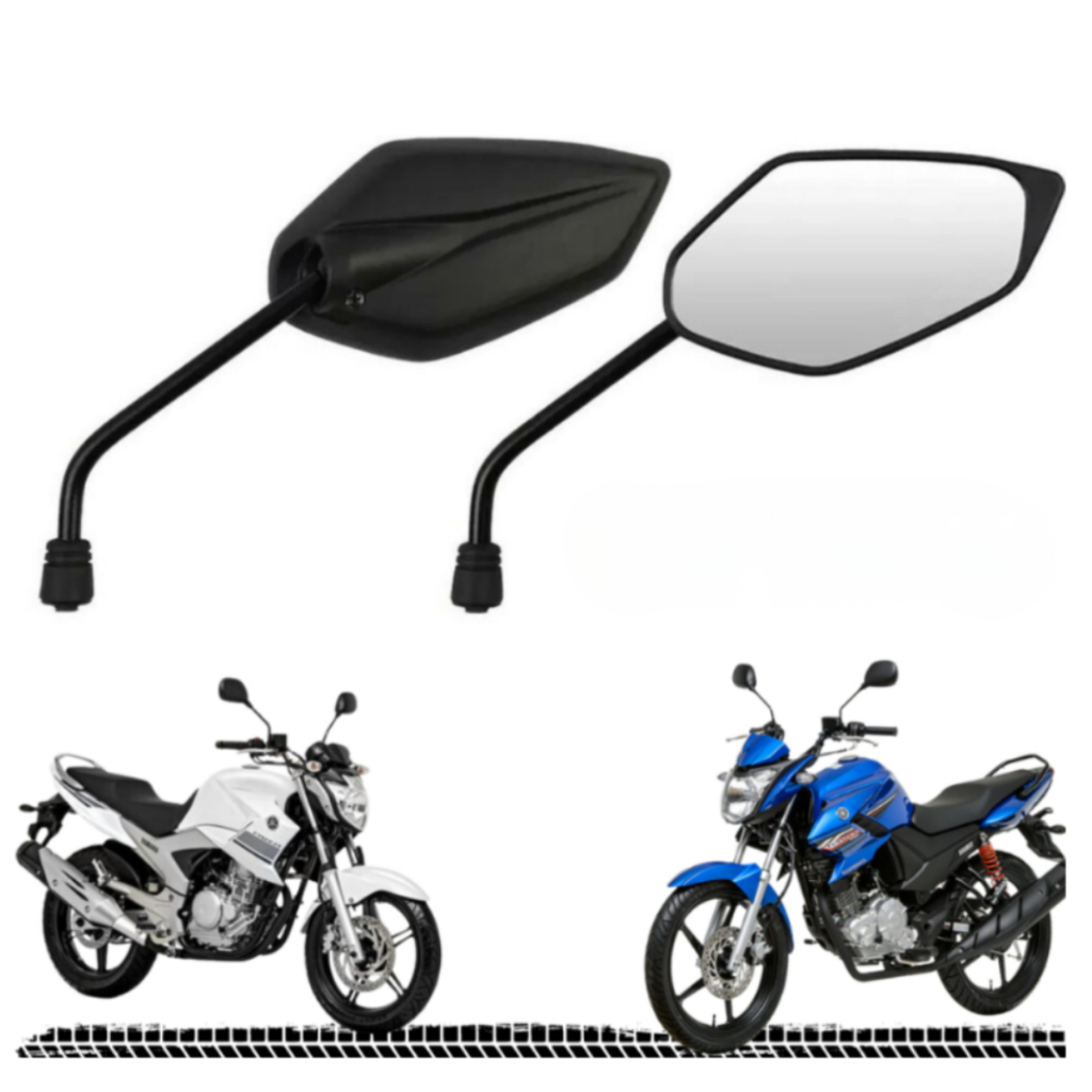 Par Retrovisor Moto Yamaha Rosca Invertida M10 Fazer 150 250 Lander Crosser Factor Nmax Neo 125 160