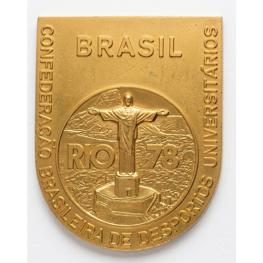 Antiga medalha do V Campeonato Mundial de Judô Universitário - Rio de Janeiro - 1978