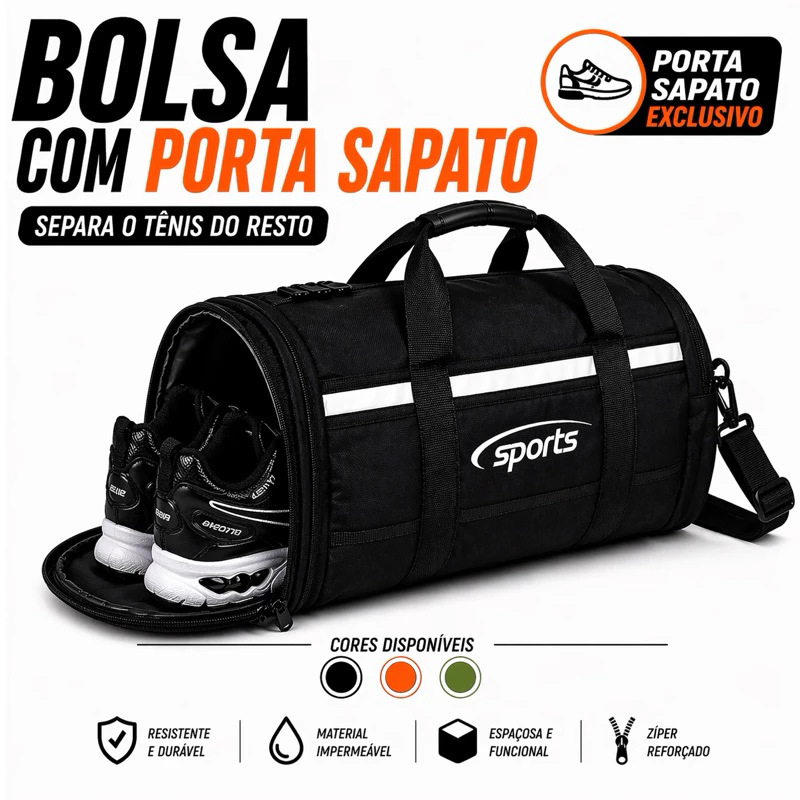 Bolsa Academia Porta Sapato Reforçada — imagem 1