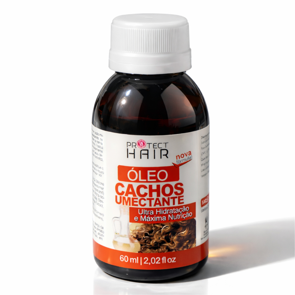 Óleo Vegetal Cachos 60ml para umectação e definição capilar Protect Hair