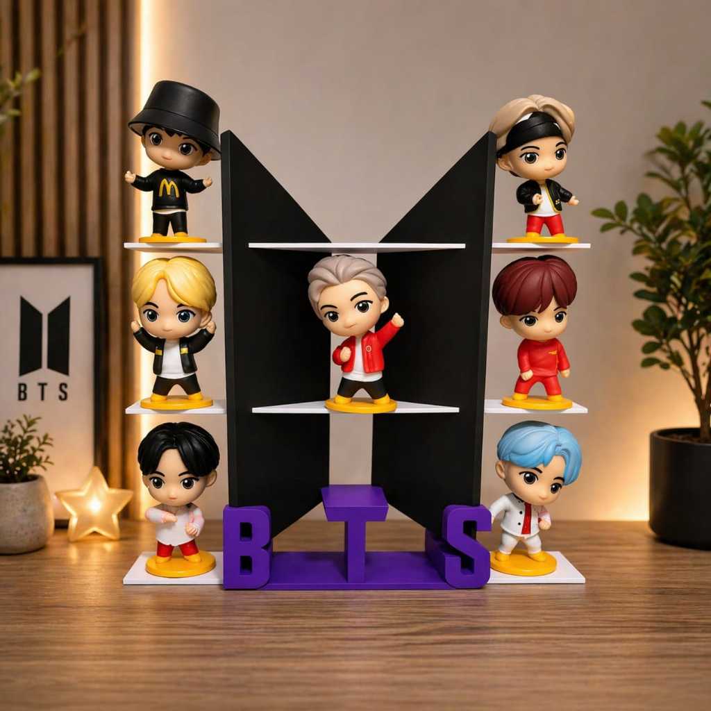 Suporte Exclusivo BTS TinyTAN Para Coleção McDonald's Prateleira Expositor Bonecos (sem bonecos)