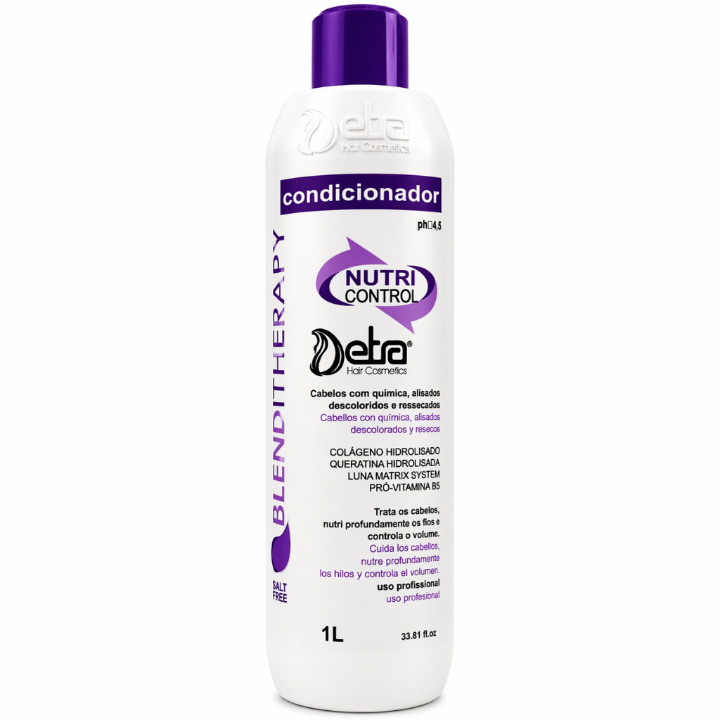 Condicionador Nutri Control 500ml pós química hidratção reconstruçao do cabelo Detra Hair Cosmetics