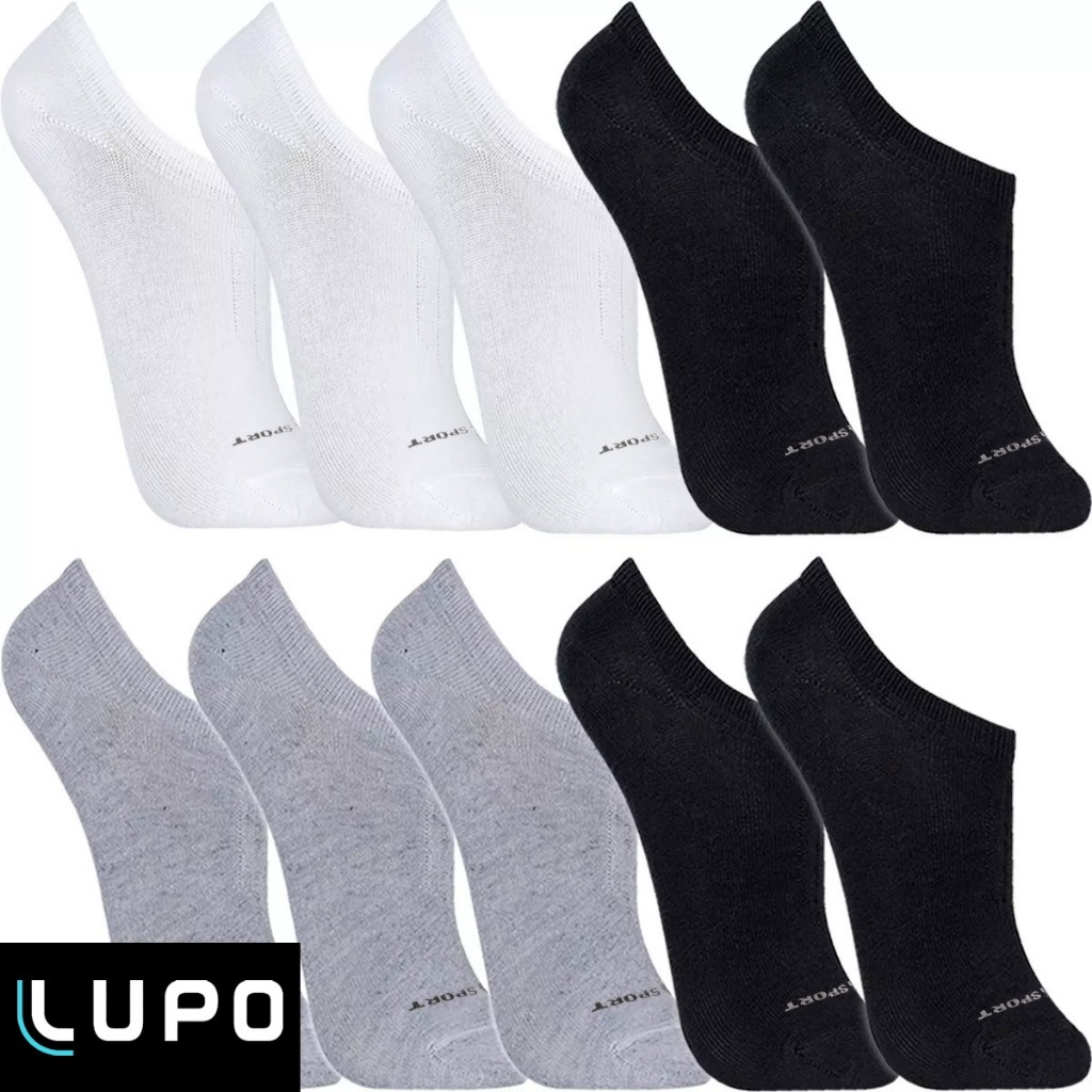 Kit 10 Pares Meias Lupo Original Sapatilha Confortável Esportiva Algodão Meia Cano Curto Academia