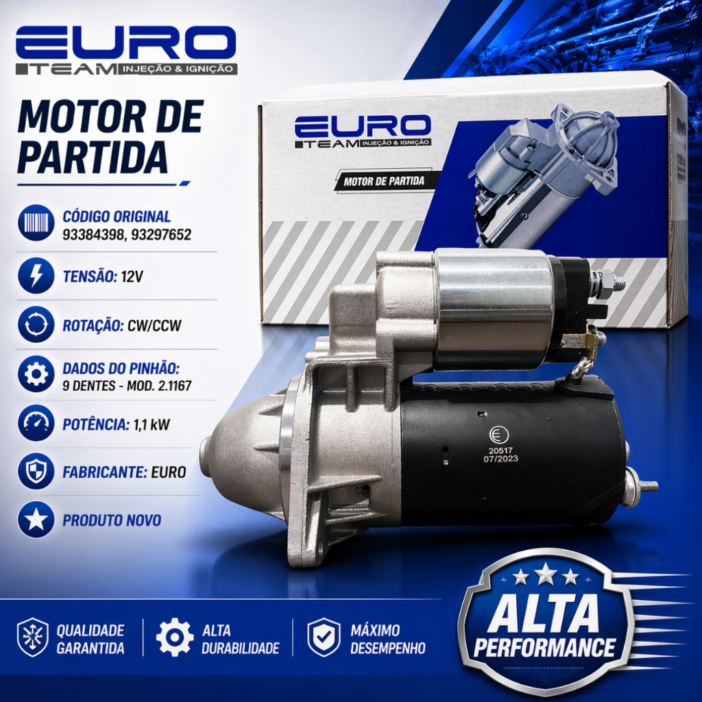Motor De arranque Partida Gm - Astra / Monza / S-10 / Vectra / Zafira 1.8 2.0 2.2 2.4 8