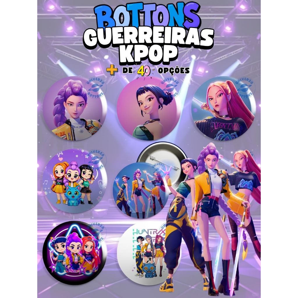Bottons Guerreiras do KPOP Broches de Alfinete Pins para Mochila Roupa e Acessórios