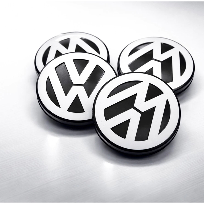 Jogo Calotinha 56mm Centro de Roda Scorro Emblema Volkswagen