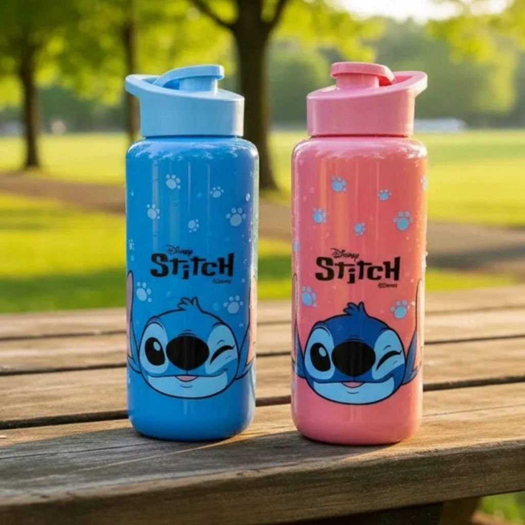 Garrafinha Squeeze Stitch 1 Litro Garrafa De Plástico Infantil Menina Menino Garrafa Com Tampa Alça