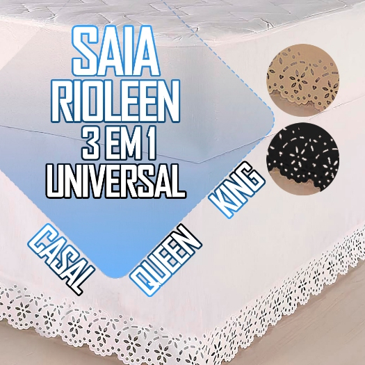 Saia 3 Em 1 Com Regulagem Ajustável Cabeceira Cama Box Colchobox Rioleen Casal Queen King