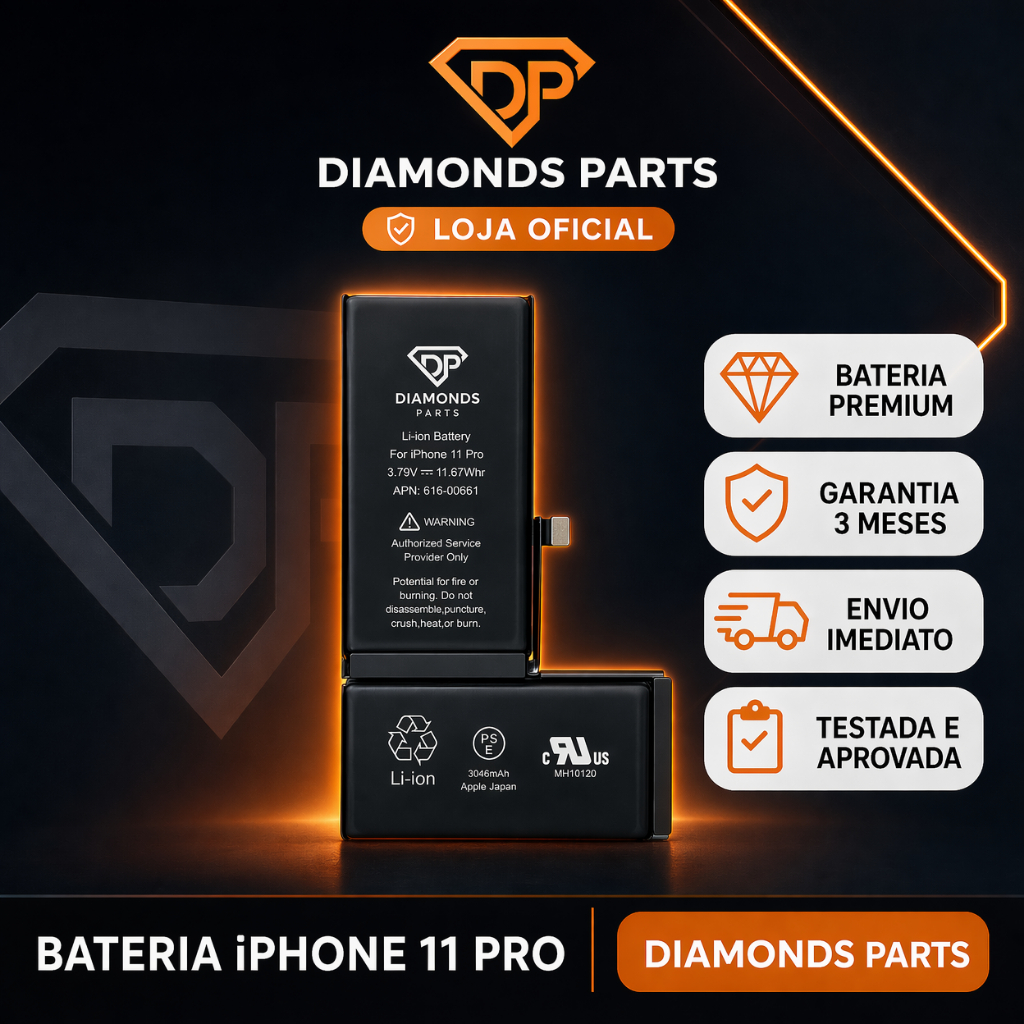 BATERIA COMPATÍVEL COM APARELHO IPHONE 11 PRO DIAMONDS ORIGINAL