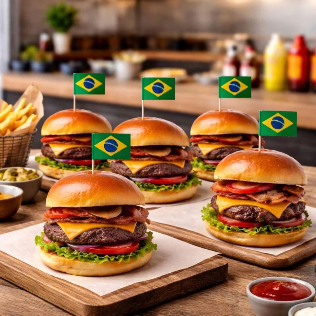 Palitos De Dente Bandeira Do Brasil Decoração para Copa Do Mundo | Topper Festa Brasil