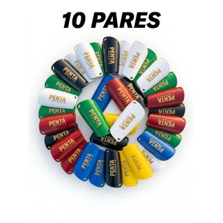 Kit 10 pares de Caneleiras de Futebol Futsal Esportiva Protetor de Canela Adulto e Infantil Tamanho Unico