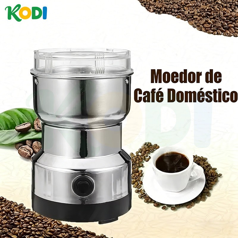 Moedor de Café Elétrico Multifuncional Aço Inox com 4 Lâminas para Grãos e Especiarias – Pronta Entrega-F5