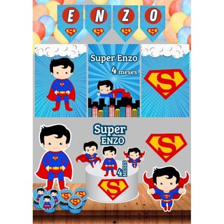 kit só um Bolinho  SuperMan  para festa /Aniversários/mêsversários