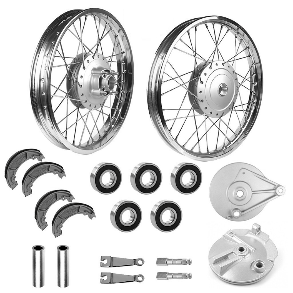 Par Aro Roda Raio 4mm ou Inox Cg Fan 125 2009 á 2018 Tambor Espelhos / Rolamento