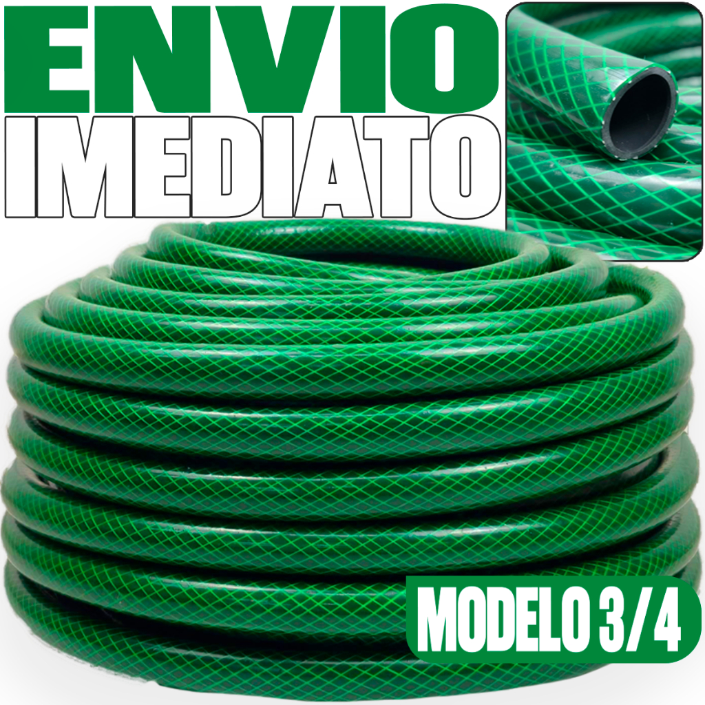 Mangueira de Jardim 10/15/20/25/30/35/50 Metros 3/4 X 2,5mm Trançada Reforçada