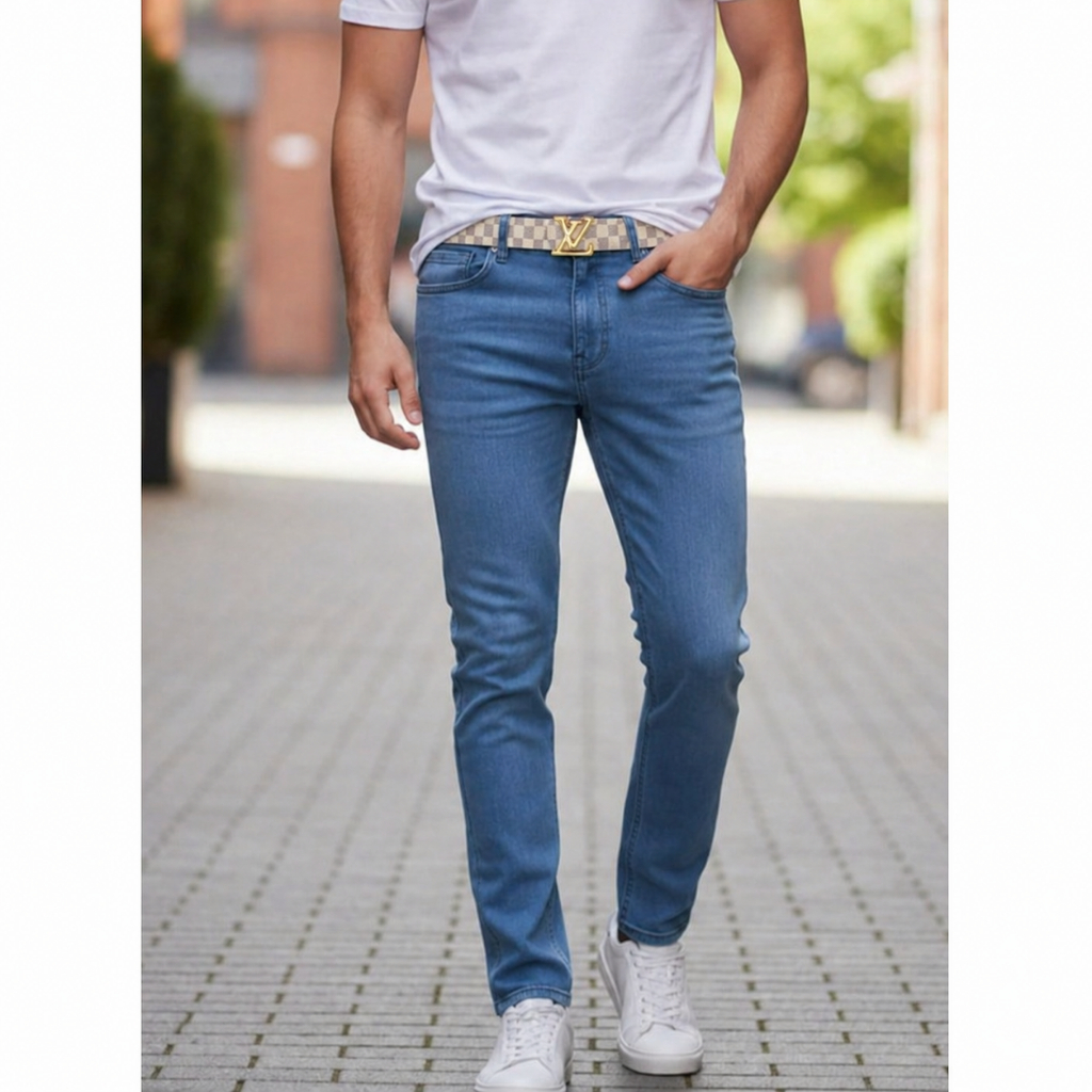 Cinto Para Calça Jeans Couro Griffe Masculino Drip Us Moda Gringo Tendência Estampa Quadriculada